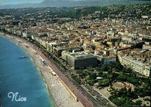 CPM Cote d'Azur French Riviera Nice Alpes Maritimes vue aerienne de la Promenade des Anglais 
