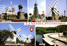 CPM La Vendee pittoresque France La Roche Sur Yon St Michel Mont Mercure Le Mont des Alouettes Les m