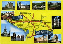 CPM Circuit sud Vendeen Chateau de la Court d'Aron Terre Neuve Fontenay le Comte Barrage de Mervent 