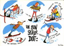 CPM La haut sur la montagne Un bon skieur doit