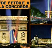 CPM Les Merveilles de Paris l'Arc de Triomphe de l'Etoile l'avenue des Champs Elysees la place de la