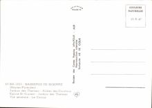 CPM Bagneres de Bigorre Hautes Pyrenees Jardins des Thermes Allees des Coustous Eglise St Vincent Vu