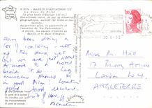 CPM Bassin d'Arcachon La Dune du Pilat au premier plan la passerelle et l'escalier de la Palombiere