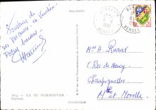 CPM Ile de Noirmoutier Souvenir Moulins a vent Plage des Dames Le Gois Le château Camping des Sablea