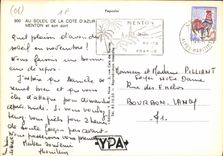 CPM Au soleil de la Cote d'Azur Menton et son port 