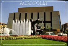 CPM La Cote d'Azur Nice le Jardin d'Acropolis au premier plan l'Apollon de Marcel Mayer 