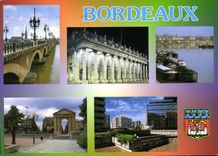 CPM Images de France Aquitaine Bordeaux le pont de pierre la facade du Grand Theatre illuminee Penic