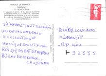 CPM Images de France Aquitaine Bordeaux le pont de pierre la facade du Grand Theatre illuminee Penic