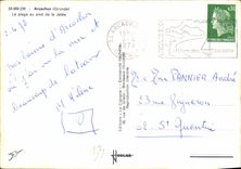 CPM Arcachon Gironde la plage au pied de la Jetee