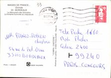 CPM Images de France Gironde Bordeaux le Monument des Girondins la fontaine illuminee au crepuscule 