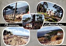 CPM Bassin d'Arcachon Plage du Parc Pereire Notre Dame des Passes Chalet dans les Pins Plage du Moul