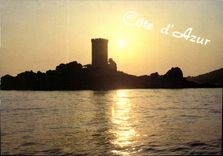 CPM Cote d'Azur Coucher de soleil sur L'Ile d'Or 