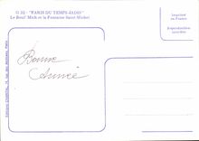 CPM Paris du Temps Jadis le Boul Mich et la Fontaine Saint Michel 