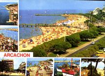 CPM Couleurs et Lumiere de France Bassin d'Arcachon Arcachon Gironde le Front de Mer le Port de Pech