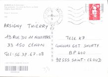 CPM Bordeaux Gironde Vue generale Le Pont de Peirre au fond l'Eglise Saint Michel 