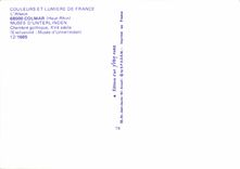 CPM Couleurs et Lumiere de France L'Alsace Colmar Haut Rhin Musee d'Unterlinden Chambre gothique XVe