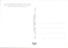 CPM Cathedrale De Reims Profil de la Vierge du Groupe de la Visitation Porche central du Grand Porta