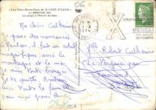 CPM Les Sites Merveilleux de la Cote d'Azur Menton La Plage a l'heure du bain 