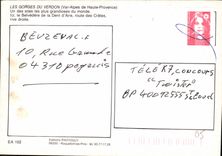 CPM Les Gorges du Verdon Var alpes de Haute Provence Un des les plus garndioses du monde 