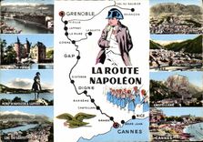 CPM Les Belles Alpes Francaises La Route Napoleon Grenoble Château de Vizille Monument Napoleon a La