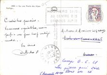 CPM Sur une Route des Alpes Vertige 