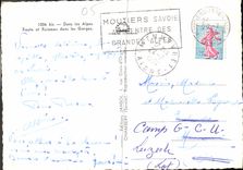 CPM Dans les Alpes Route et Ruisseau dans les Gorges 