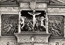 CPM Utelle Eglise St Veran Retable de la Passion XVIs en bais sculpte Le Porfement de Croix La Cruci