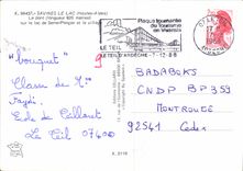 CPM Savines Le Lac Hautes Alpes Le Pont sur le lac de Serre Poncon et le village  