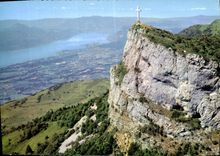 CPM Paysages de Savoie La Croix du Nivolet et le Lac du Bourget 