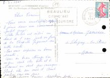 CPM Beaulieu sur Dordogne Correze La Dordogne et Chapelle des Penitents