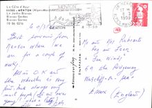 CPM La Cote d'Azur Menton Alpes Maritimes  