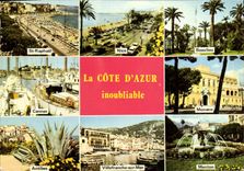 CPM La Cote d'Azur inoubliable St Raphael Nice Beaulieu Cannes Monaco Antibes Villefranche sur Mer M