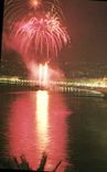 CPM Nice Fue d'artifice dans la baie des Anges 