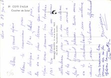 CPM Cote d'Azur Coucher de Soleil