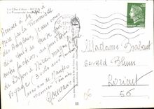 CPM La Cote d'Azur Nice La Promenade des Anglais la nuit Automobile