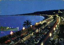 CPM Nice La Cote d'Azur French Riviera La Promenade des Anglais la nuit 