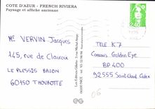 CPM Cote d'Azur French Riviera Paysage et affiche ancienne