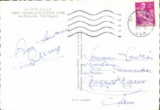 CPM La Cote d'Azur Grottes de St Cezaire Les Draperies