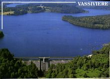 CPM Vassiviere Limousin vue aerienne du Barrage et du Lac 