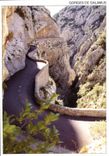 CPM Message du Sud Gorges de Galamus Aude Un Site Sauvage et une route Fantastique Taillee dans le R
