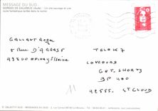 CPM Message du Sud Gorges de Galamus Aude Un Site Sauvage et une route Fantastique Taillee dans le R