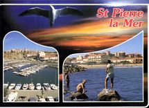 CPM En Parcourant la Cote Mediterraneenne St Pierre la Mer Aude 