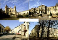 CPM Laverune Herault le Chateau de St Martin de Vignogoul la mairie la Place le Chateau de Laverune 