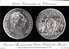 CPM Societe Numismatique de Valenciennes president M Bouchez Monnaies Jeton de presence des Conseill