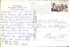 CPM En Cote d'Azur Vue aerienne Vence A M La Ville et ses collines