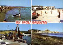 CPM Gruissan La Plage Port Gruissan le village et la tour Barberousse 