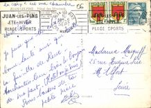CPM Juan les Pins Hotel ds Mimosc Grand Parc Vue sur Mer 