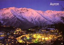CPM Vallee de la Tinee Alpes Maritimes Auron Crepuscule sur le centre de la station 