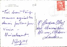 CPM La Cote d'Azur Cannes La Plage 