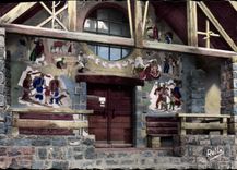 CPM Les Alpes Maritimes Valberg Sanctuaire de Notre Dame des Neiges Le Porche Fresques de Cassarini 